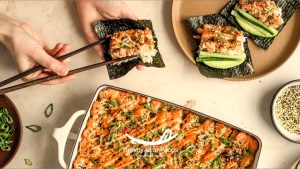 Baked Salmon Sushi
