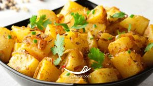 Jeera Aloo Sabzi (Potato curry with cumin seeds) Pakistani Vegetarian Cuisine