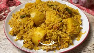 Aloo Chawal (Spiced potato rice) Pakistani Vegetarian Cuisine