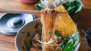 Kuay tiao reua (boat noodles, a Street Food in Thailand) Served from boats on Bangkok’s canals