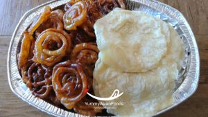 Jeri Swari (Funnel Cake With Flatbread) Nepalese Breakfast