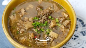Goto - Rice porridge with tripe and intestines Filipino Rice Breakfast