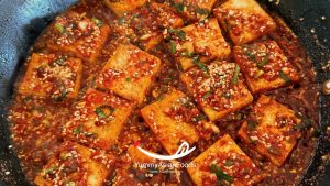 Dubu Jorim (Braised Tofu) Korean Breakfast