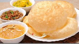 Halwa Puri Pakistani Breakfast Dish