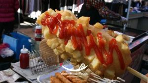Gamja Hotdog (Tokkebi Hot Dog 감자 핫도그 Korean-style French Fries Corn Dog)