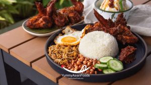 Nasi Lemak Singaporean Street Food