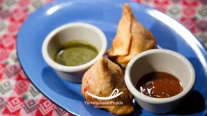 Samosa with Chutney Nepalese Breakfast