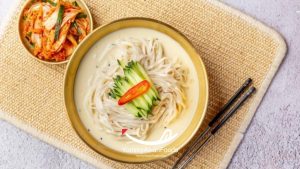 Hot or Cold Korean Noodle Soup Dishes