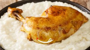 Saudi Breakfast Meal #7 Saleeg (Rice Porridge with Chicken)