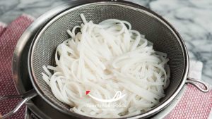 Step 3 Cook Noodles and Beef Soak noodles; cook beef slices briefly