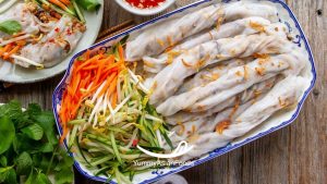 Vietnamese Breakfast #16. Banh Cuon (Vietnamese Steamed Rice Roll)