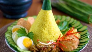 Nasi Tumpeng (Cone-shaped Indonesian Rice Dish)